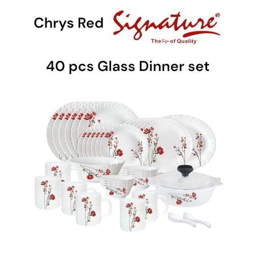 40 pcs Signature Dinner Sets Chrys Red