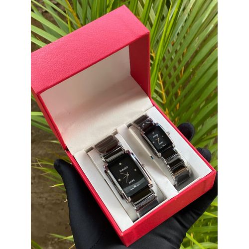 Rado Integral Jubilé watches for couples, featuring a ceramic finish and tungsten steel band.