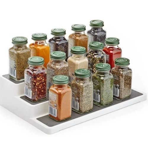 3-Tier Non-Slip Multipurpose Spice Rack Kitchen Counter Cabinet Organizer
