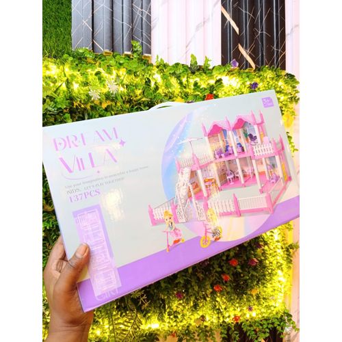 137-Piece Modular Dream Villa Dollhouse Construction Set