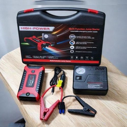 Portable High Power 12V 99800mAh Emergency Car Jump Starter Power Bank with Tire Inflator