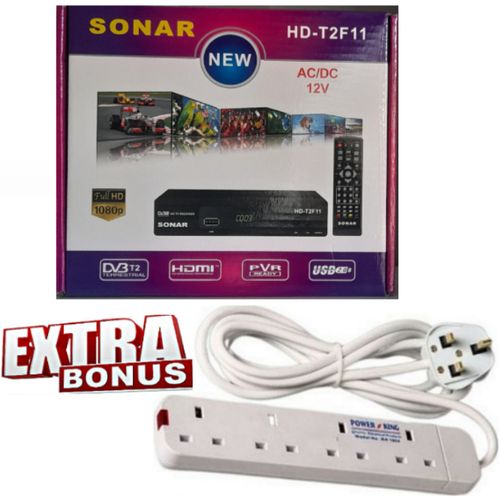 NEW Digital Decorder 1080P TV Full HD Free to Air With FREE TV Remote Control + EXTRA GIFTS 4 Way Power Extension Cable Socket
