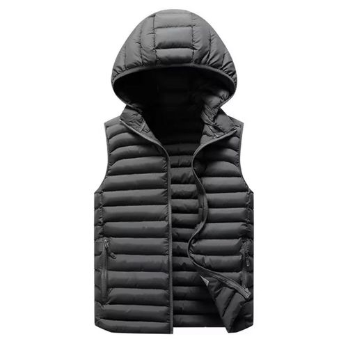 Grey men half puff jackets