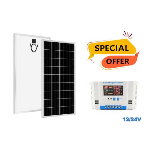 400 Watts Solar Panel All Weather Solar Panel + Free 30A Solar Charge Controller