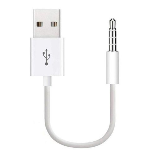 USB to 3.5mm Jack Data Sync & Charge Cable for iPod shuffle 1st /2nd /3rd /4th /5th /6th Generation, Length: 10cm