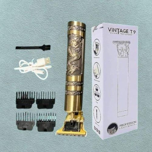 T9 Portable Professional USB Rechargeable Golden Dragon Metal Rechargeable Electric Hair Beard Clipper Trimmer Machine