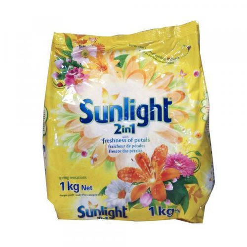 Spring Sensations Hand Washing Powder Yellow 1kg Tough Stain Removal & Long-Lasting Freshness For All Fabrics