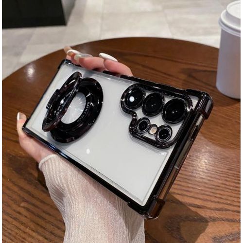 COLNEL MagSafe Case with Stand for Samsung Galaxy S24 Ultra – Premium Magnetic Shockproof Cover with Built-In Kickstand (Black)