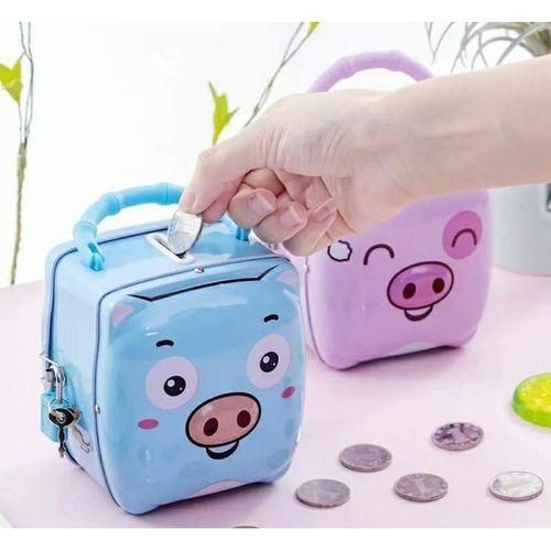 Cute Piggy-shaped Safe With Iron Lock For Kids - Piggy Ball