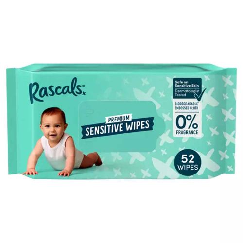 Biodegradable Sensitive Baby Wipes 52 Sheets Age- Newborn Above