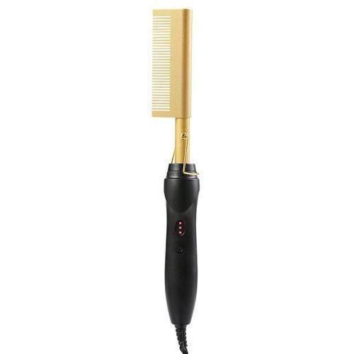 Hot Comb Electric Hair Straighter Hair Curler 2 In 1 Flat Iron For Natural Hair & Wigs Hair Hot Comb Hair Straighter