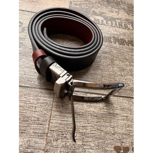 Double sided genuine leather belts for men