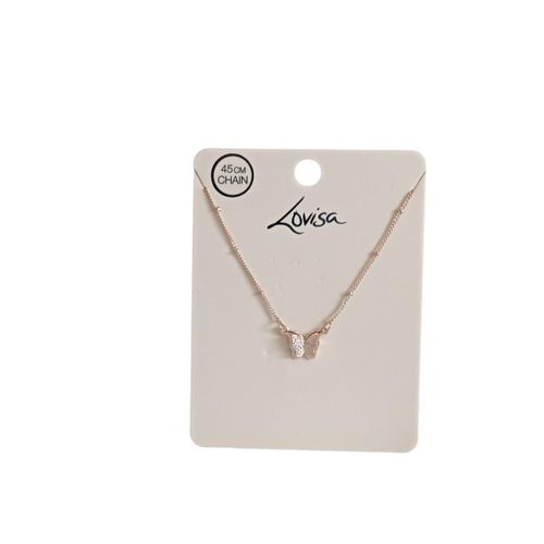 Rose Gold Butterfly Necklace