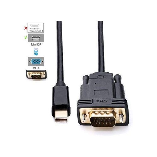 Mini DisplayPort To VGA Converter Cable -18m