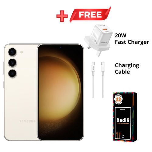 Galaxy S23 Dual SIM 5G – 8GB RAM, 256GB Storage – 50MP Camera, 3900mAh Battery, AMOLED Display, Refurbished by Badili - Cream