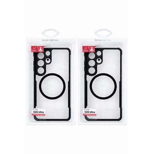 MagSafe Transparent Case for Samsung Galaxy S26 Ultra – Military-Grade Shockproof Clear Cover with Magnetic Ring, Wireless Charging Compatible, Slim Anti-Yellow Protective Phone Case (Clear)