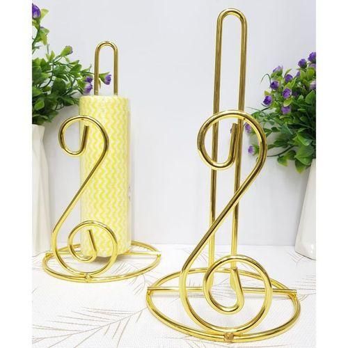 Stainless Steel Serviette Roll Holder-Golden