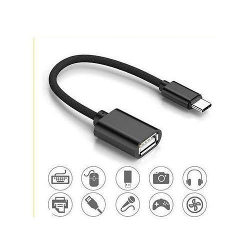 Otg Connect Kit Durable Micro USB & Type-C OTG Cable Adapter, Black