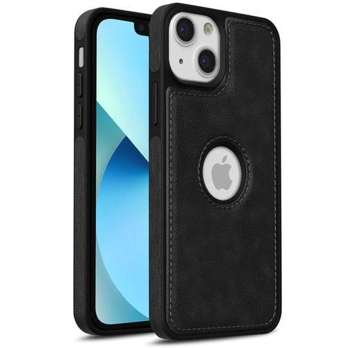 Black Full Flexible Classic PU Soft Leather Cover Case For IPhone 13