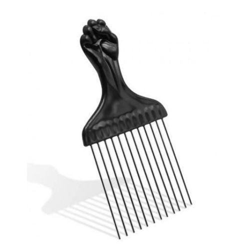Fist Afro Metal Comb Wide Toothed Comb, assorted colors
