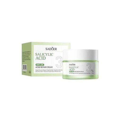 Salicylic Acid Acne Repair Cream 3 Deep Pore Cleansing Moisturizer for Pimples Blackheads Oily Skin Care 50g
