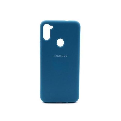 Soft Silicone Back Cover for Samsung Galaxy A11 - Blue, anti-fingerprint, anti-scratch, durable silicone case