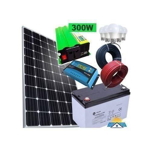 GREEN ENERGY 100W FULKIT100W PANEL 80AH Battery 300w inverter 10A controller 4pcs bulbs 10m dropper wire