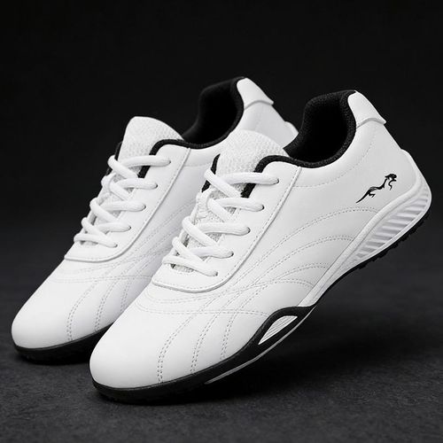 Sneakers Men Lightweight Outdoor Synthetic Leather Breathable Comfortable Trainers Fashion Sport Shoes - White