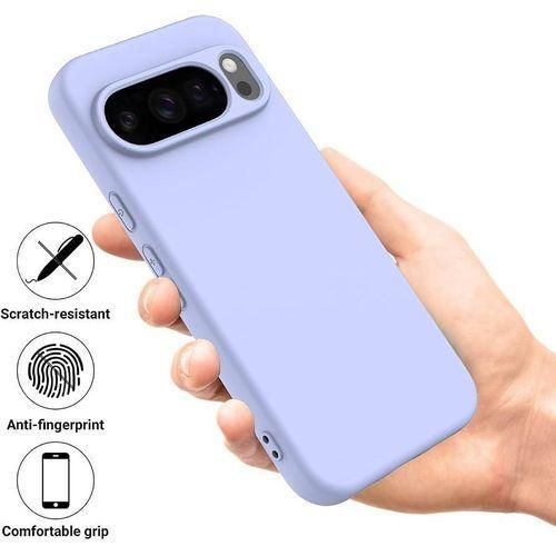 Google Pixel 10/10 Pro Phone Case Silicone, Minimalist Ultra Thin Slim Soft Rubber Solid Color Simple Cute Case for women's,Girls, Aesthetic Girly Plain Jelly Gel &Camera Cover,