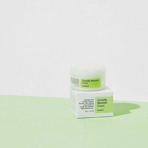COSRX Centella Blemish Cream it helps soothe the sensitive and irritated area 30g
