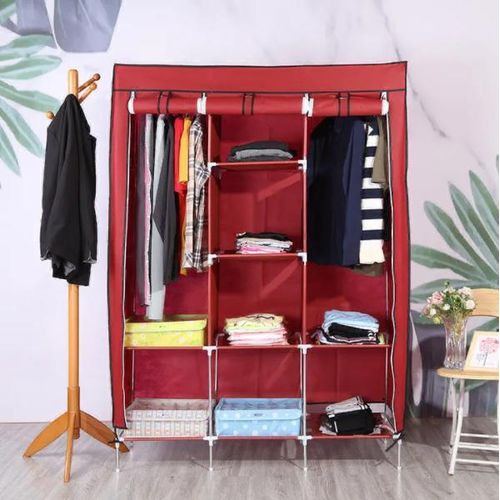 Three Column Metallic Portable wardrobes