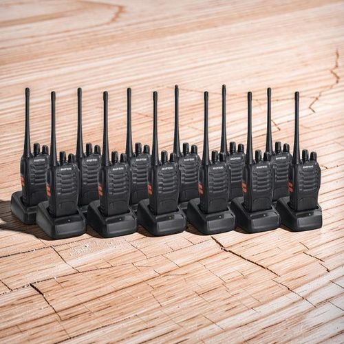 Long Range Noise Reduction Technology BF-888S Walkie Talkie Radio Calls- 12 Pieces
