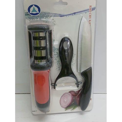 3-in-1 Creative Kitchen Tool Knife Sharpener Fruit Knife Peeler