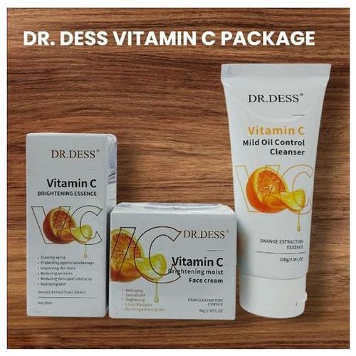 Vitamin C package: Face Serum30ml, Face Cream 50ml & Face Cleanser 100ml