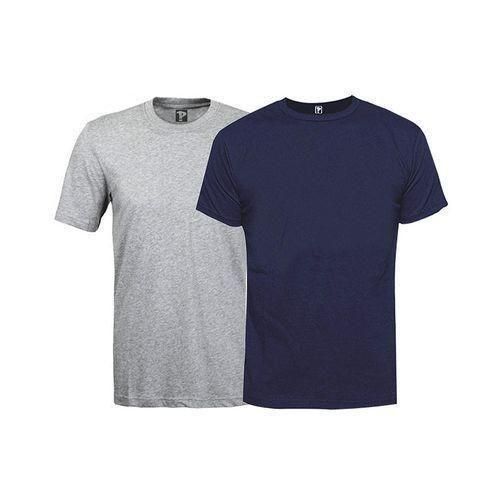 Heavy Duty Plain T Shirt-Grey And Navy Blue