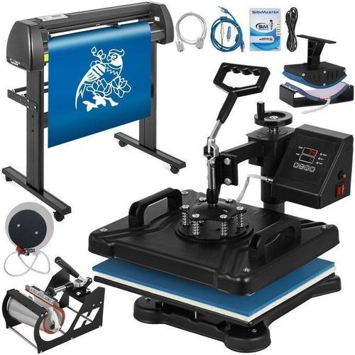 Branding Business Combo Kit 28 Vinyl Cutter Plotter Machine 2 Feet 8 In 1 Heat Press Machine