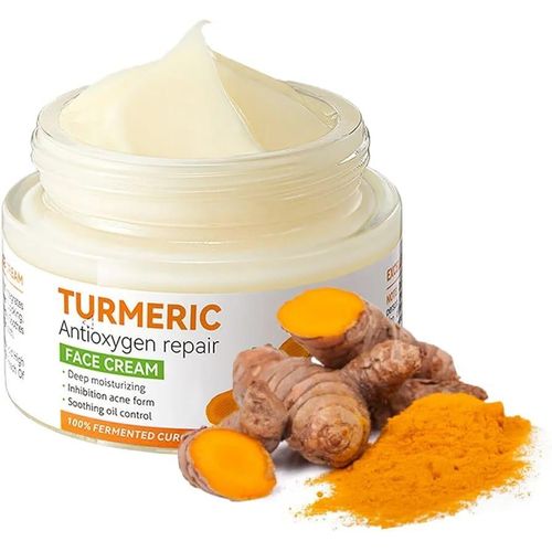 50g SADOER Turmeric Face Cream,Turmeric Antioxygen Repair Face Cream,Dark Spot Corrector Remover For Face,Anti Aging Cream,Moisturizing Erase Fine Lines