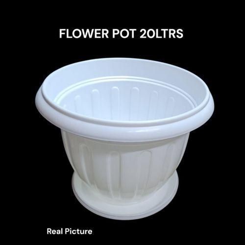 Plastic planter/flower pot 20 Liters with base