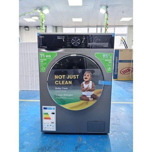 10Kg Front Load Washing Machine with Baby Care Mode Steam Wash Function Wash Spin