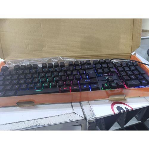 Wireless Mouse Keyboard 104 Key RGB Backlit Two-Color Injection Moulded Key Cap 2.4G Connection