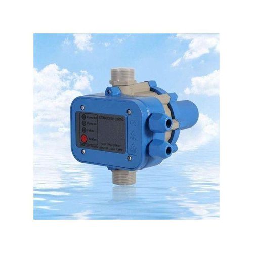 Automatic Water Pump Pressure Controller,Electric Control Switch with Pressure Gage Water Pump Automatic Control Switch HORIZONTAL - BLUE/GREY