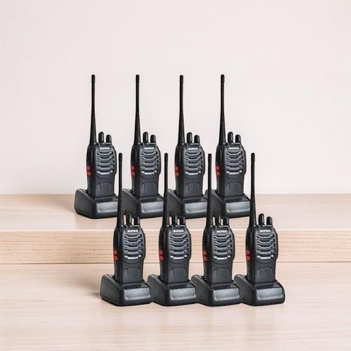 BF-888S Lithium Ion Battery 3-5Kms Range 16 Channels Hand Held Portable 2-Way Communication Walkie Talkie Radio Calls-8 Pieces