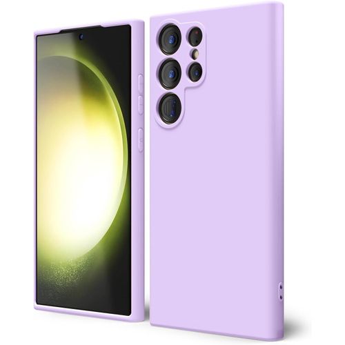 Soft Silicone Slim Fit Cover Anti-Scratch Shockproof Case for Samsung Galaxy S23 Ultra - Purple