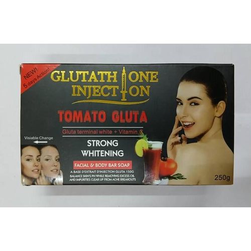 Injection Tomato Gluta Soap is a specialized skincare product designed for intensive skin brightening and rejuvenation Despite the name it is a topical bar soap not an injectable