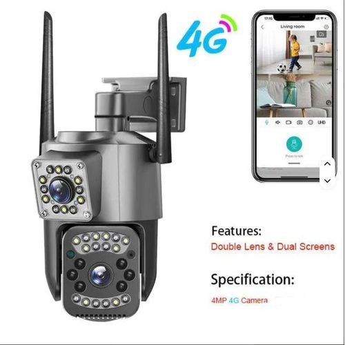 SIM CARD ELECTRIC CAMERA V380 pro Dual lens 2K 4MP dual light 4G LTE SIM CARD wireless ip camera 2 in 1 bullet and PTZ camera