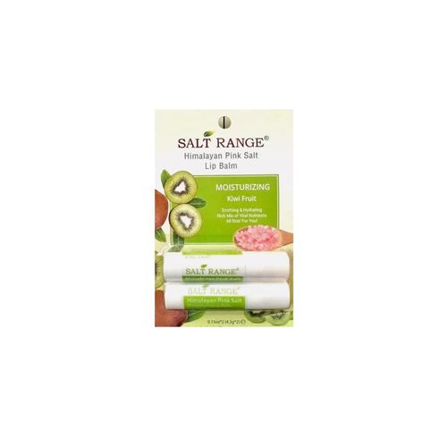 Salt Range Himalayan Pink Salt Lip Balm, Kiwi Fruit Moisturizing, 0.15 oz, 2-Count