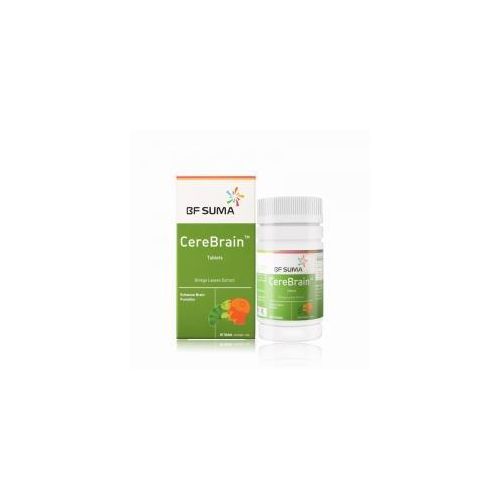 CereBrain Tablets, 60 tablets, containing Ginkgo Biloba leaf extract, designed to enhance cognitive function, memory, and focus
