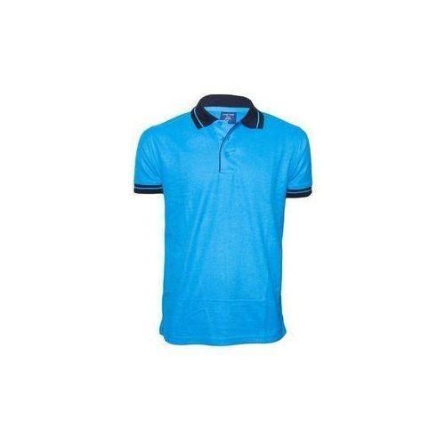 Heavy-duty Plain Cotton Polo T-shirt- Blue Black Colar