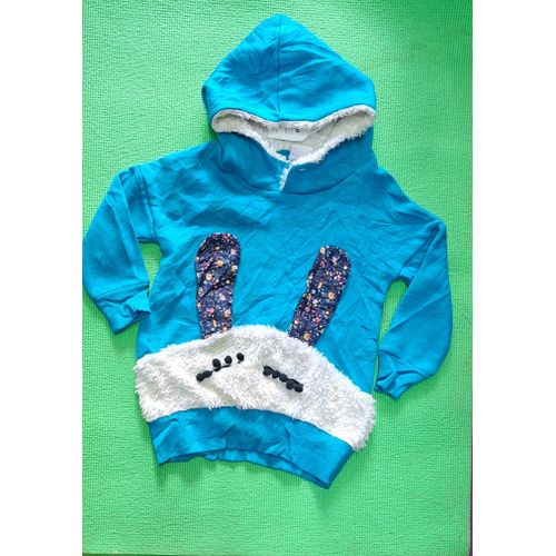 THRIFT Heavy hooded cotton sweater 2-3 years