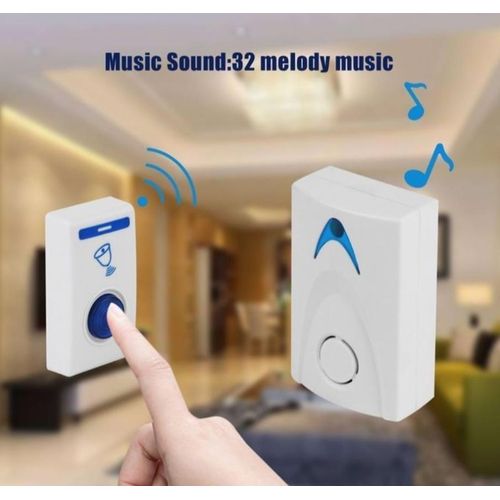 Doorbell Wireless Alarm Chime, Household Digital Music Remote Control Door Bell, Batteries Included, Automatic Power, Waterproof, Dustproof, Nursing Care Call Bell, Restaurant, Entrance, Bathroom Doorbell